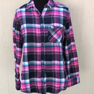 ABERCROMBIE LONG SLEEVE BOTTOM - UP  PLAID